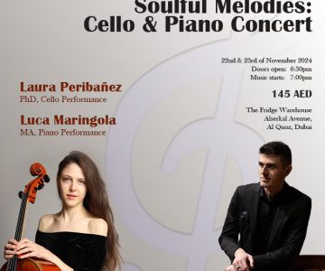 Soulful Melodies: Cello & Piano Concert at The Fridge Warehouse in Dubai Classical Events